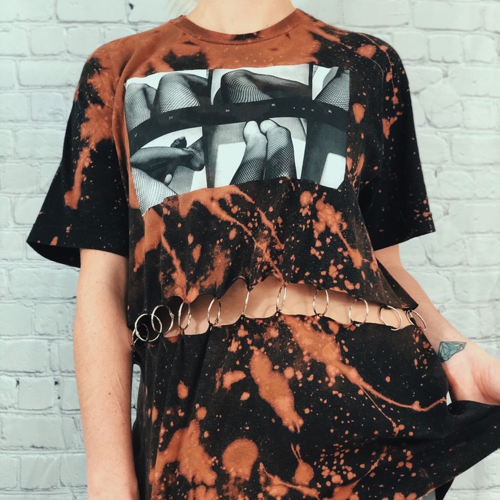 Handmade grunge t-shirt dress